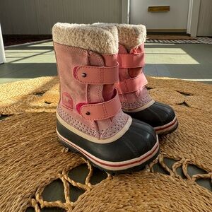 Baby Pink Sorel Snow Boots